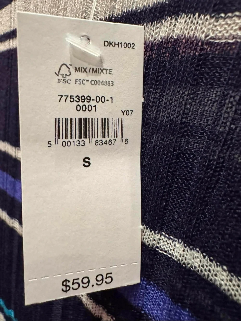 GAP Navy Short-Sleeve Striped Knit Sweater SMALL